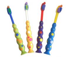 Kinderzahnbürsten ~ Satz von 8 Sucker Bürsten zum Zähneputzen von Kindern