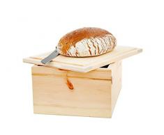 Zirbenholz Brotkasten groß mit Blume des Lebens