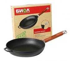 Gusseisen-Bratpfanne, mit abnehmbarem Griff, geeignet für alle Herdarten