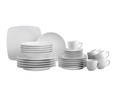 Creatable, 12852, Serie Dakar weiß, 30-TLG Kombiservice, Porzellan, 56x30x33 cm, Einheiten
