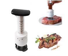 MarlaMall Sauce Injektor Marinator und Fleischhammer 30 Nadeln aus Edelstahl für Softening Fleisch