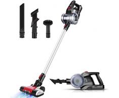 ELEHOT Akku Staubsauger kabellos 4 in 1 beutellos Sauger 2200mAh bis zu 40 Min 9000Pa mit 2 Saugstufen Geräuscharm Wandhalterung Waschbarer für Bodenteppich Tier Haus und Auto