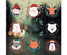 YIYAO Wandaufkleber Abziehbilder Fensterparty Weihnachtsbecher Dekoration Dekor Poster Wandbild