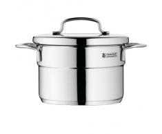 WMF Mini Kochtopf, klein 14cm, Metalldeckel, Fleischtopf 1,3 l, Cromargan Edelstahl poliert, Induktion, stapelbar, ideal für kleine Portionen oder Singlehaushalte