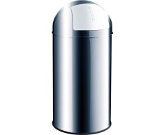 Helit H2401400 Edelstahl- Abfallbehälter, 50 L, silber