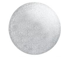 FunCakes Cake Drum-runde, silberfarbene Kuchenplatte Ø 38cm, Papier