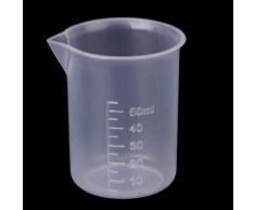 Snner 50 ml Transparente Kunststoff Labor Messbecher Werkzeug