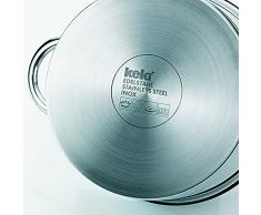 Kela 10969 Kochtopf-Set, 4tlg., 3 Glasdeckel, Induktionsgeeignet, Edelstahl, Glänzend, 1,5/ 2,0/ 3,5 / 6,0 l Cailin