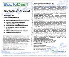 BactoDes Spezial 1L. Geruchsvernichter - Allround Geruchskiller und Geruchsentferner beseitigt ua.sowohl Uringeruch, Erbrochenes, als auch Tiergeruch, Hundegeruch, Katzenurin usw. dauerhaft aus Estrich, Fliesen und Polster - Konzentrat