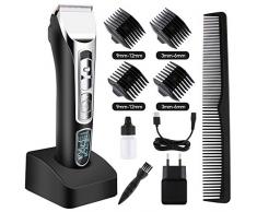 Lovebay Haarschneidemaschine Profi Haarschneider Maschine mit Keramik-/Titaniumklingen USB Haarschneidegerät Kinder für Akku-und Netzbetrieb Männer Rasierer Bartschneider Haartrimmer Herren