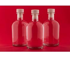 12 Leere Flaschen 250 ml New-BOST-GRIFFKORKEN Apotheker Likörflaschen Glas-Flaschen Essigflaschen Ölflaschen Wasserflaschen 0,25 Liter l Flasche zum selbst befüllen von slkfactory
