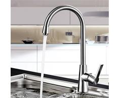 SunSuiunter Hinweis auf die Küche Wasserhahn, heiße und kalte Edelstahl Spülbecken, Geschirr waschen, vertikale Dreh Teller waschen, Drahtziehereien, bleifreien Wasserhahn, tippen Sie auf