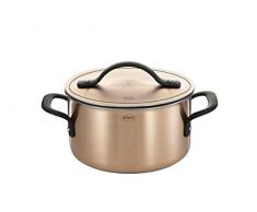 RÖSLE CHALET Kochtopf Ø 20 cm, Kupfer; mit Deckel, Innenskalierung, induktionsgeeignet