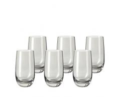 Leonardo 014904 Set 6 Becher Wassergläser groß Sora, spülmaschinenfest, basalto grau / schwarz