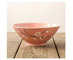 SSQQ Keramikschale Ramen Nudelschale Obstsalat Nudelschale Kreative Mischschüssel Servierschale Keramikofen Mikrowellen-Safe 7,3-Zoll-Geschirr