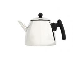 doppelwandige Teekanne Duet® classic Edelstahl glänzend schwarze Beschläge 1,2 ltr.