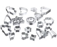 Zenker 25er Ausstecher-Set, Ausstechformen für das ganze Jahr, Ausstecher für Plätzchen, Kekse und Fondant, unterschiedliche GröÃen und vielfätige Motive, Menge: 1 x 25er Set