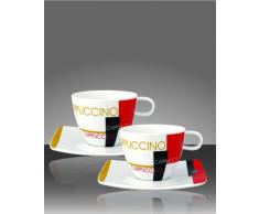 2er Set Cappuccinotassen mit Untertasse im Geschenkkarton von Art Café