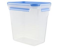 Emsa 508543 Rechteckige Frischhaltedose mit Deckel, 1.6 Liter, Transparent/Blau, Clip & Close