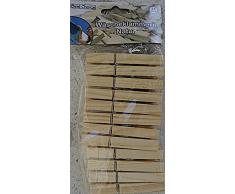 24 Holz-Wäscheklammern # Maße: ungefähr 7,3 x 1 cm # Wäscheklammer mit Feder # Holzklammer Holzklammern Wäscheklammern