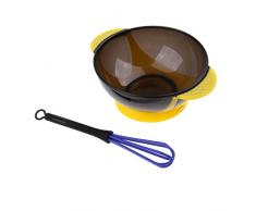 MagiDeal Salon Pro Haarfarbe Rührschüssel Für Friseursalons, DIY Haarfärbemittel Haarfärbende Plastikschüssel Mit Rührmixer, Stabile Haartönungsschale Für Lang