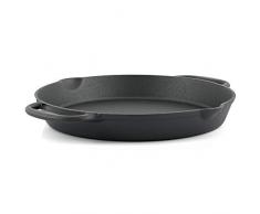 BBQ-Toro Gusseisen Grillpfanne I Gusspfanne mit Zwei Griffe und Zwei Ausgießer I Servierpfanne I Pfanne (Ø 35 cm)