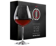 Rotweingläser Set aus hochwertigem Titan Kristallglas, 650 ml, 3-teiliges Kristallgläser & Weingläser Set mit luxuriöser Aufbewahrungsbox, das perfekte & edle Rotwein Weinglas Hochzeitsgeschenk