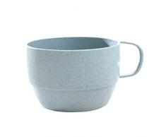 Viesky Weizenstrohhalm Sommer Milchkaffeebecher Praktisch vielseitig Kreative Trinkbecher blau