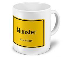 XXL Jumbo-Städtetasse Münster - XXL Jumbotasse mit Design Ortsschild - Städte-Tasse, Städte-Krug, Becher, Mug