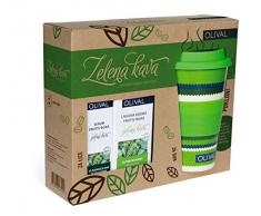 Olival - Gesichtspflege-Set Grüner Kaffee. Das Set besteht aus: – 1 x Antifaltenserum Grüner Kaffee (15 ml) – 1 x Leichte Antifaltencreme Grüner Kaffee (50 ml), Kaffebecher to-go