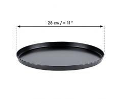 Grizzly Pizzablech 4er Set antihaft 28cm rund praktisches Backblech vielseitig Made in Germany