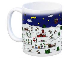 trendaffe - Hannover Weihnachten Kaffeebecher mit winterlichen Weihnachtsgrüßen - Tasse, Weihnachtsmarkt, Weihnachten, Rentier, Geschenkidee, Geschenk
