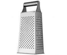 KADAX Reibe, vierseitiges Reibeisen aus Edelstahl, Küchenreibe zum groben und feinem Raspeln, für Obst, Gemüse, Karotten, Käse, Vierkantreibe, spülmaschinengeeignet