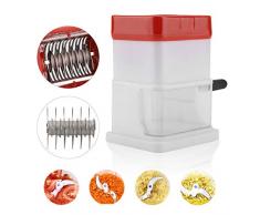 Tragbarer manueller Zerkleinerer, Edelstahl, Obst, Gemüse, Fleisch, Eis, Zerkleinerer, multifunktionaler Zerkleinerungsmaschine für Zuhause und Küche