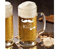 polar-effekt Bierkrug Personalisiert mit Gravur eines Namens - Bierseidel Geschenk-Idee zum Geburtstag - Motiv Mr. Right 0,5l
