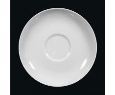 Seltmann Weiden Rondo Weiss Uni Untertasse 14,5 cm zur Kaffeetasse 0,21 l / 1 Stück