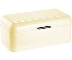 Rosenstein & Söhne Brot-Aufbewahrungsbox: Metall-Brotkasten im Retro-Stil, mandelfarben (Brot-Kiste)