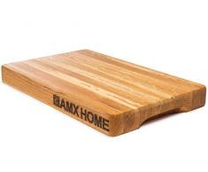 AMX Home Premium Servierbrett Holz｜Perfekt zum Hacken und Schneiden｜Schneidebrett｜Extra Dick｜mit bequemen Griffen