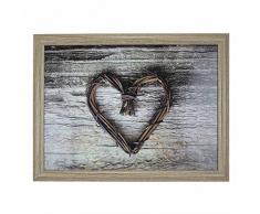 Mars & More - Knietablett - Tablett - Herz - Zweige - 43x33x7cm