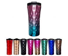 ChiCho Thermobecher - Isolierbecher - Kaffeebecher to go - Coffee to go Becher - Trinkbecher aus Edelstahl - Travel Mug - Autobecher doppelwand Isolierung - Reisebecher 500 ml (Lavender/Sea)