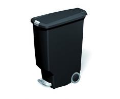 simplehuman, 40 Liter, schmaler Treteimer, schwarz, 5 Jahre Garantie
