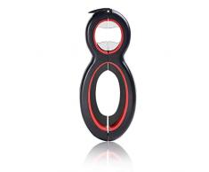 Angker Multi-Öffner, Dosenöffner, Tasche, Sicherheitsdosenöffner, 6 in 1, Edelstahl, manueller Öffner für Dose/Flasche/Deckel/Gläser/Dose/Bier/Wein/Küche/Restaurant oder auf Reisen (rot)