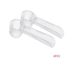 heacker 4PCS / Set Travel Elektrische Zahnbürste Kopf Schutzüberzug-Fall Cap Zahn Bürstenköpfe Home Camping im Freien