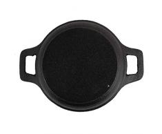 ohne Beschichtung Mini Eisenpfanne, Wokpfanne Zwei Griffe Gusspfanne, für Küche zum Kochen