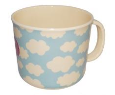 Melamin Bambus Mix Kinder Tasse mit Henkel Wolken