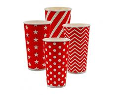 Pack&Cup Eco Einwegbecher Pappbecher für Kaltgetränke Lollipop 500 ml (20 OZ) 50 Stück