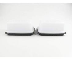 TUPPERWARE Butterdose Butterschatz weiß schwarz (2) C21 Butter Kühlschrank Dose 30931