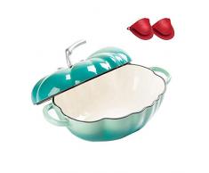 Kokotte, Gusseisen-Kürbis-Auflauf/Bräter mit Deckel, Eintopf, Bratpfanne, Induktions-Auflauf mit harter Beschichtung-3