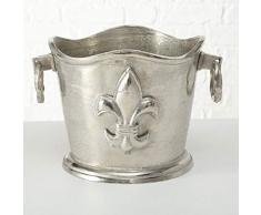 Home Collection Eleganter Sektkühler Weinkühler Lilie 36x29xH25cm Silber Aluminium vernickelt