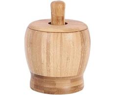 JWCN Holzmörser und Stößel Set Gewürze Mahlset Kräutergewürz Stampfer Grinder Küchenwerkzeug zum Zerkleinern und Mahlen von Gewürzen und Kräutern Uptodate